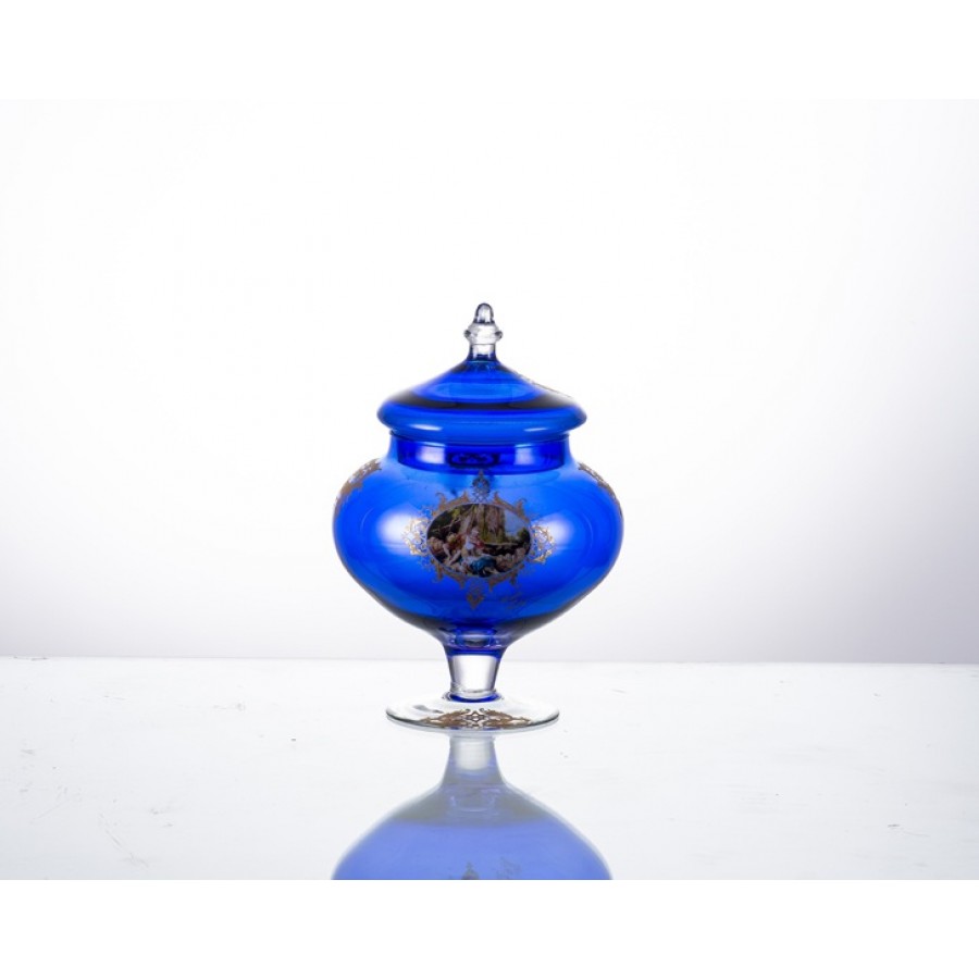 AHD-39059 - Kobalt Mavi Kapaklı K.Şekerlik 27cm.