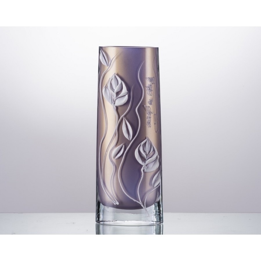 AHD-39150 - Lila Çiçekli K.Vazo 40cm.