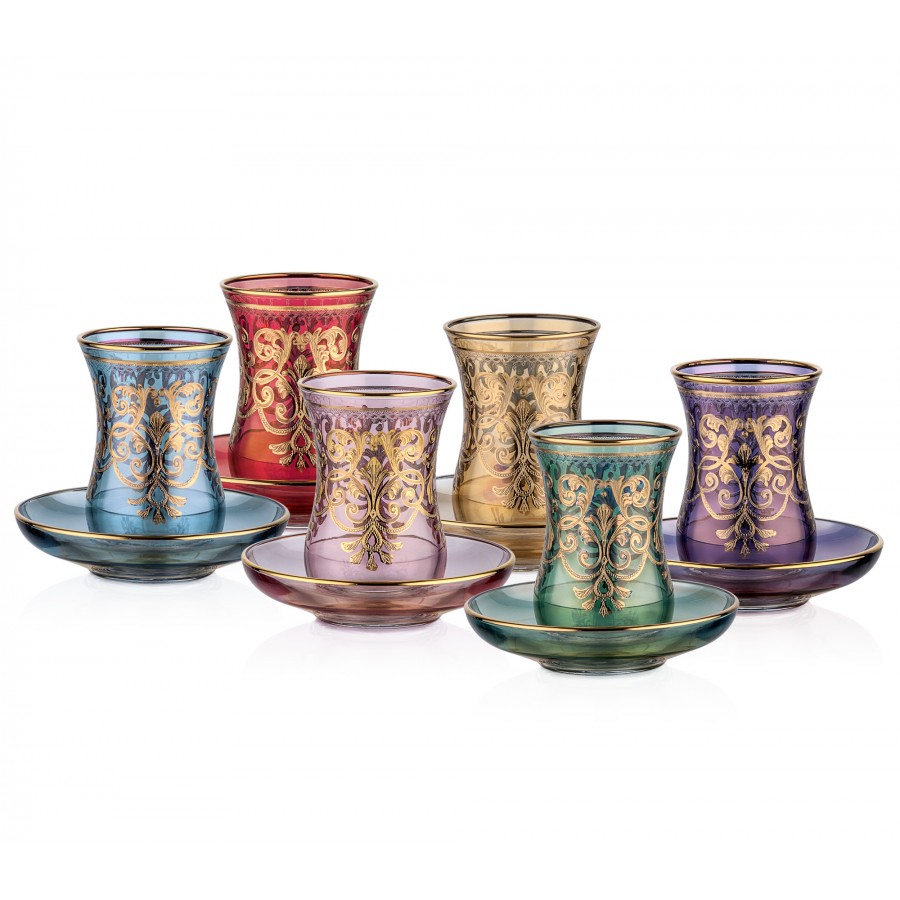 M40-130 - Tiara Sarmaşık Ass. Çay Bardak