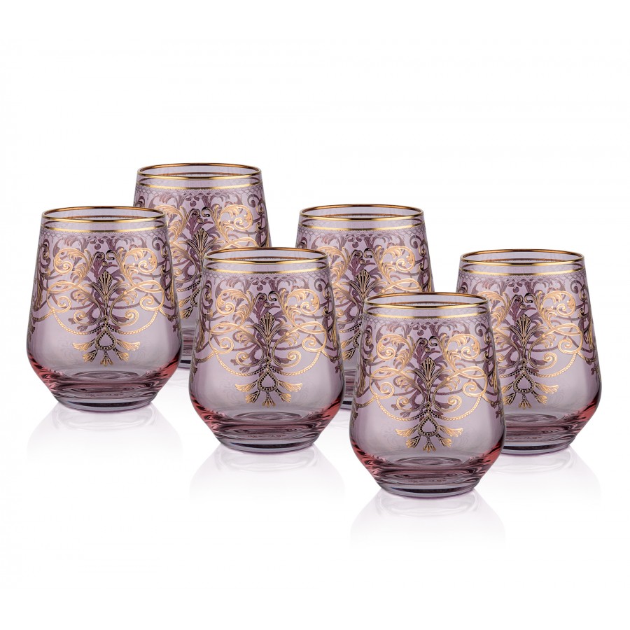 M40-137 - Tiara Pink Sarmaşık Viski Bardak