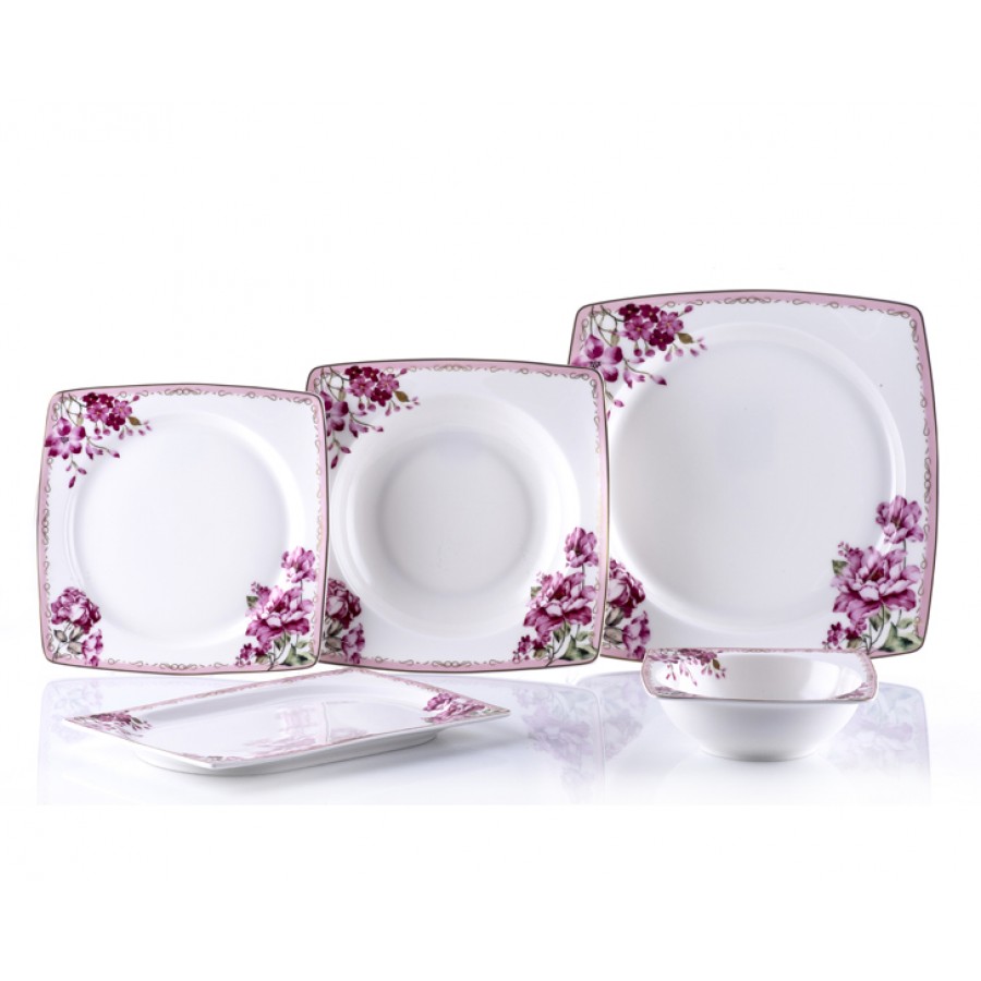 M57-105 - Vivace 74 Parça Bonechina Kare 24 Servisli Y.Tk.