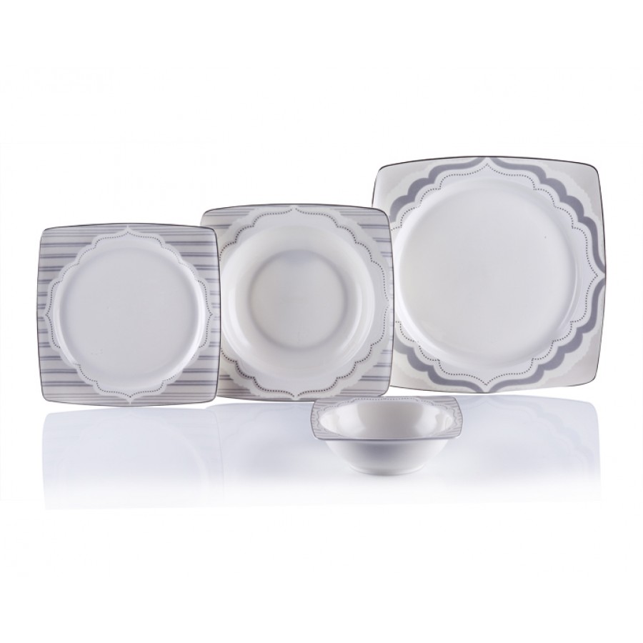 M57-106 - Alyssa 74 Parça Bonechina Kare 24 Servisli Y.Tk.
