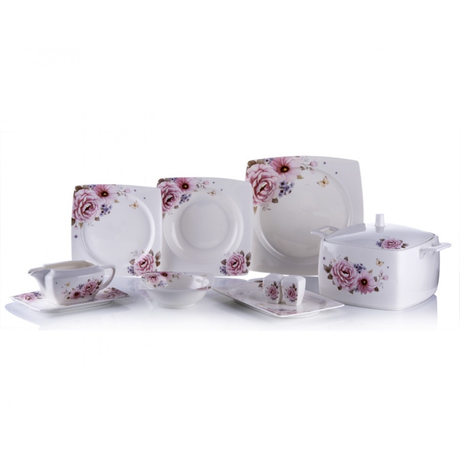 M57-107 - Amore 74 Parça Bonechina Kare 24 Servisli Y.Tk.