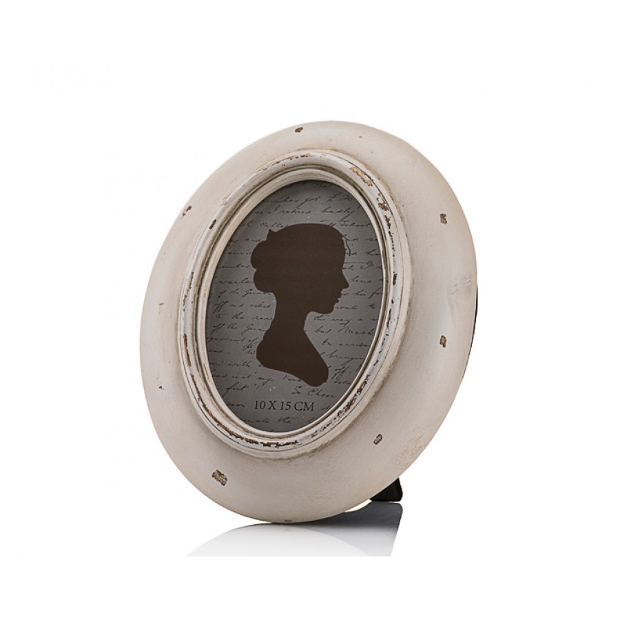 M58-107 - Krem Eskitme Oval Çerçeve 10*15