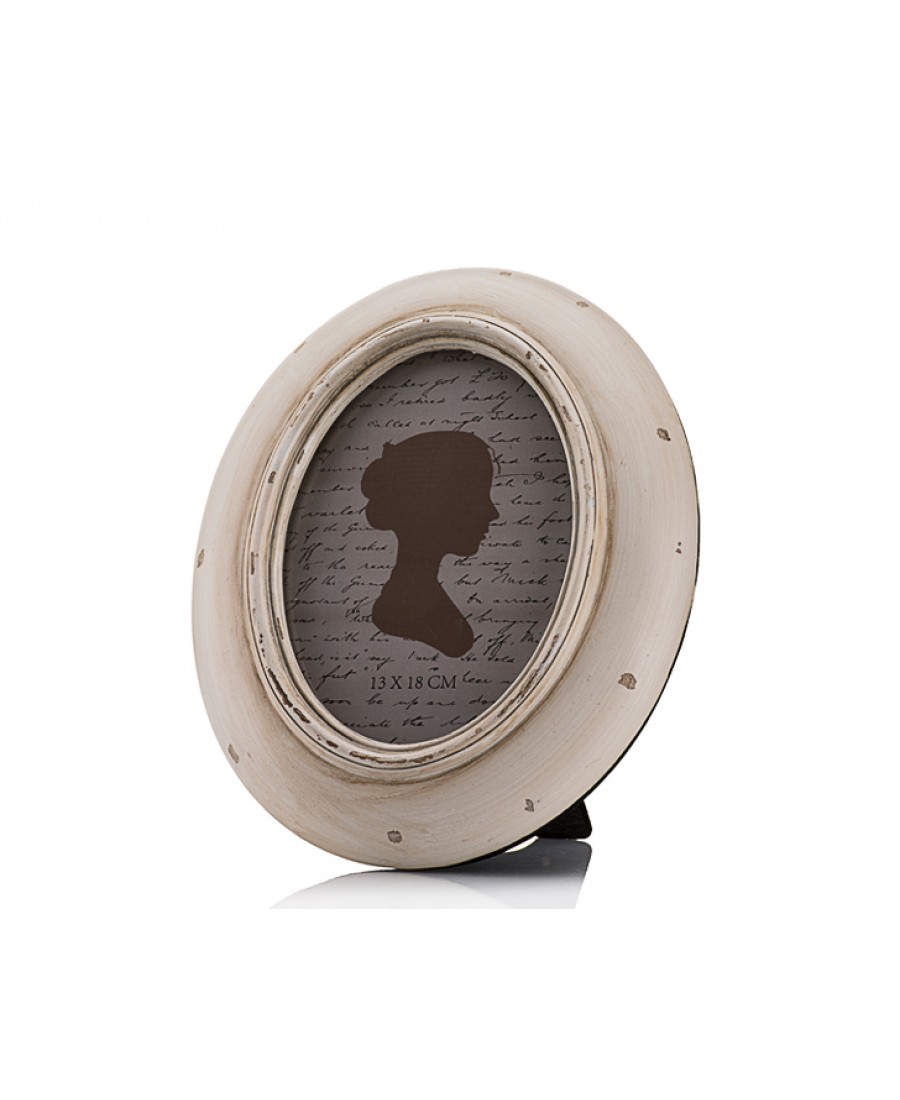 M58-108 - Krem Eskitme Oval Çerçeve 13*18
