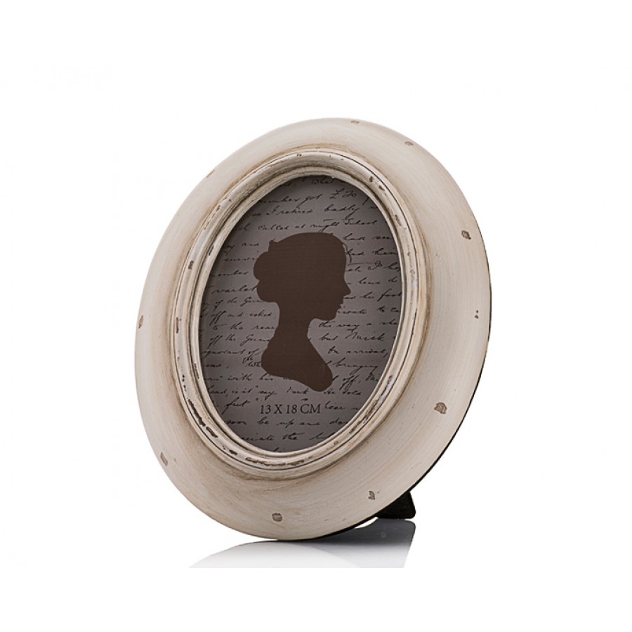 M58-108 - Krem Eskitme Oval Çerçeve 13*18