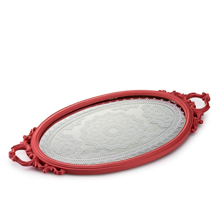 M58-115 - Fuşya Oval Tepsi 50*27