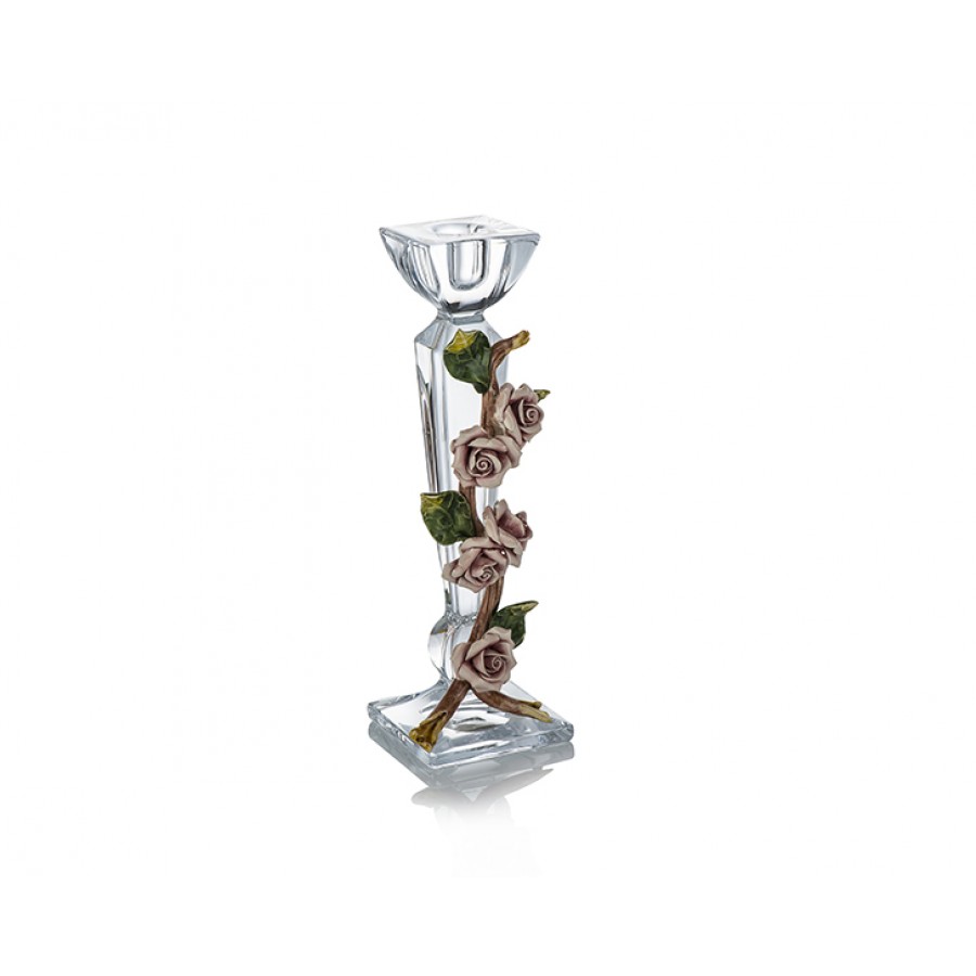 PR03-1025 - Kapitemonte Kristal Kare Tekli Şamdan 26*8