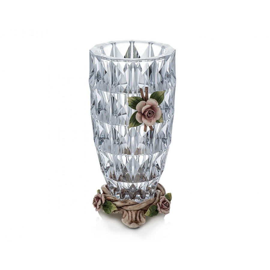 PR03-1026 - Kapitemonte Kristal Yuvarlak Vazo 30*14