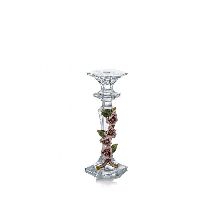 PR03-1028 - Kapitemonte Kristal Yıldız Tekli Şamdan 26*12