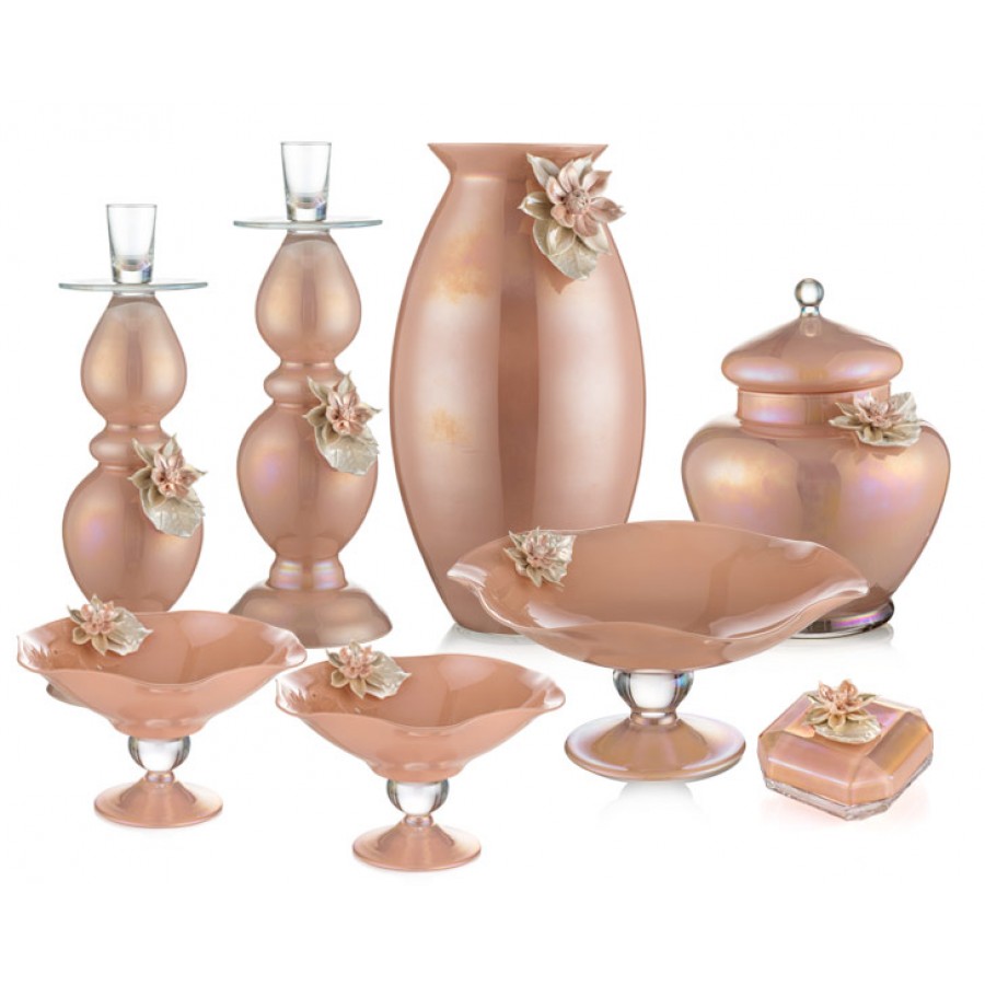 PR03-1029 - 8 Parça Kapitemonteli Pembe Salon Takımı