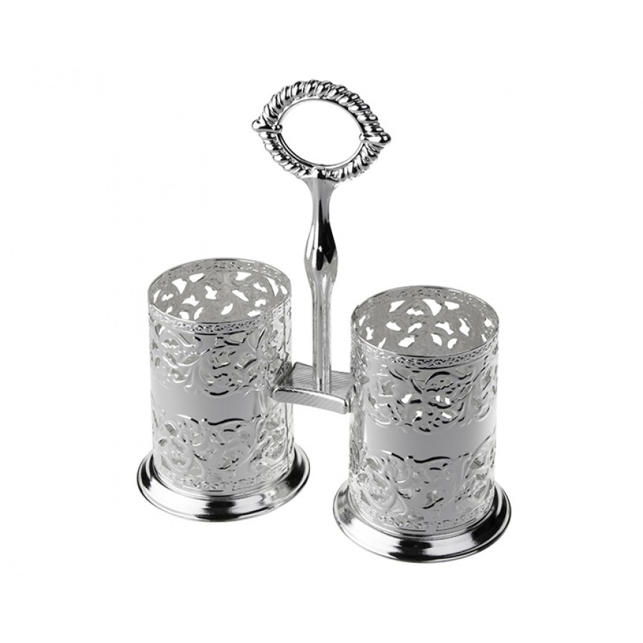 PR04-1003 - Gümüş 2 Bölmeli Kaşıklık 18*22