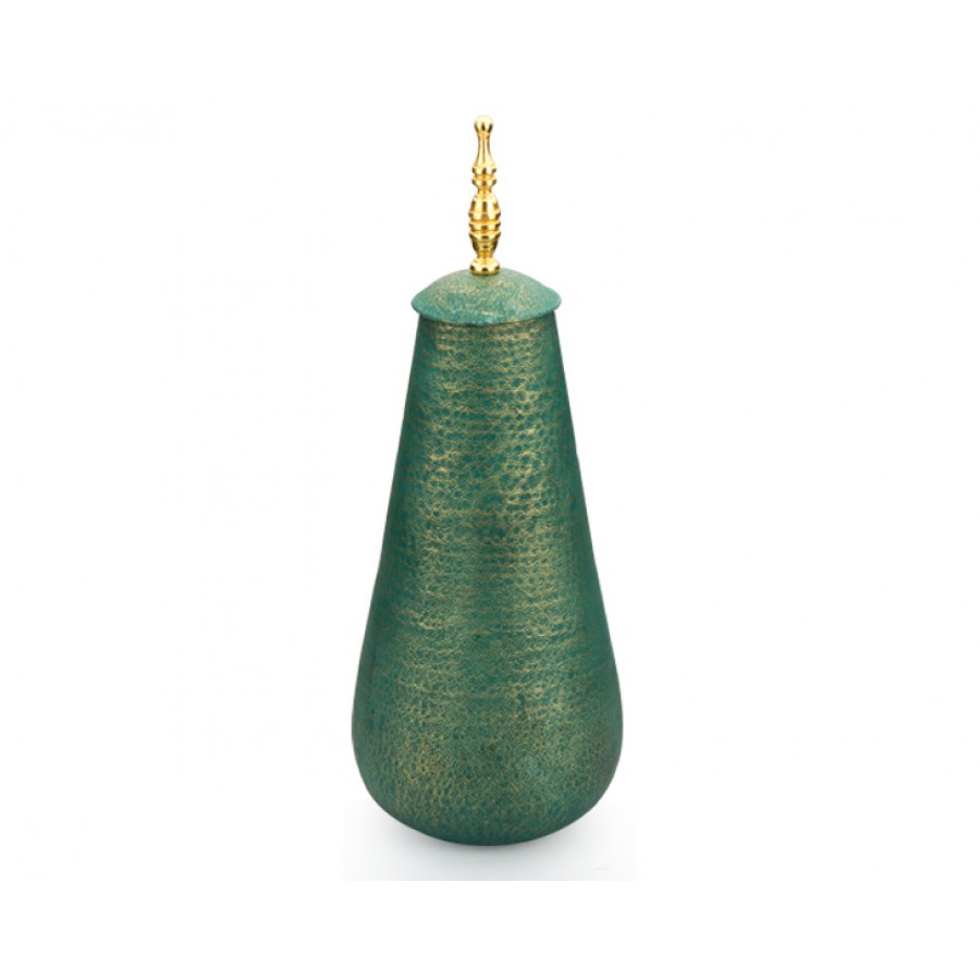 PR10-1006 - Altın Saplı Yeşil Kapaklı Küp 62cm