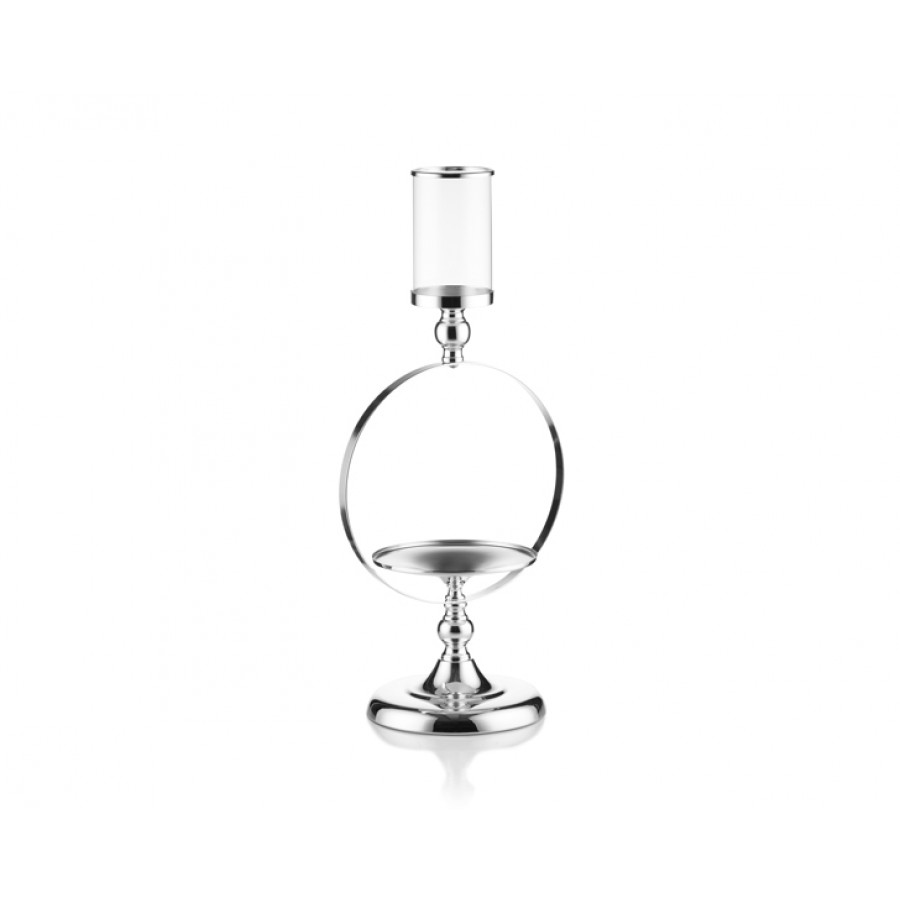 PR14-1025 - Gümüş Taç Ayaklı Çiçeklik-Şamdan 30*22*67