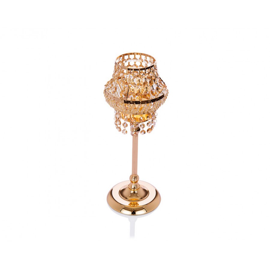 PR14-1078 - Altın Kristal Mumluk 18*18*52