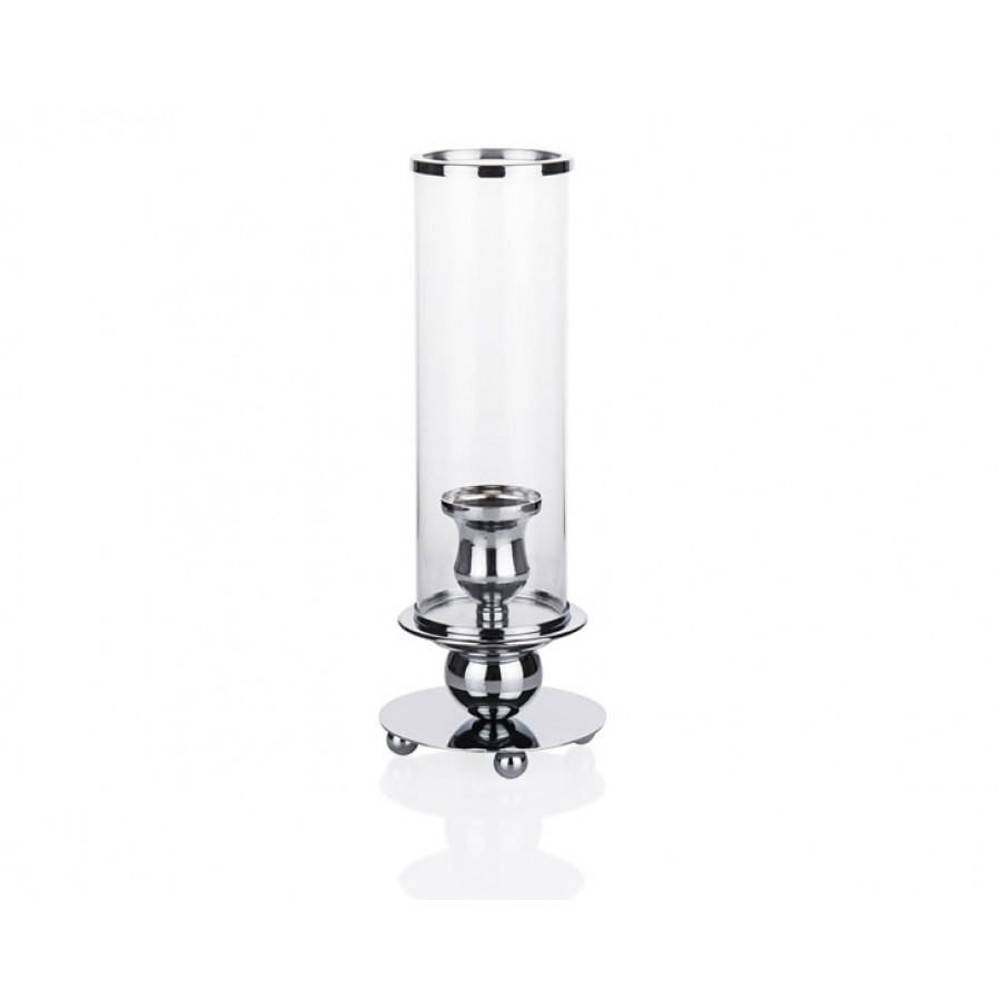 PR23-1043 - Gümüş Üstü Cam Mumluk 12*12*32