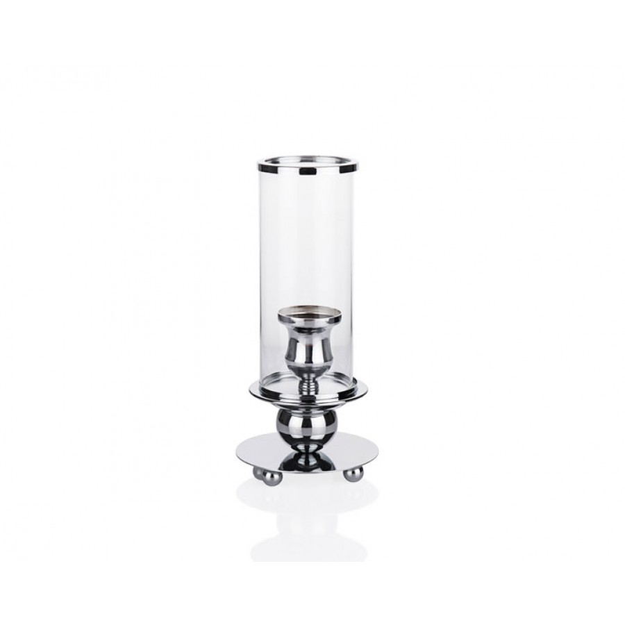 PR23-1044 - Gümüş Üstü Cam Mumluk 12*12*26