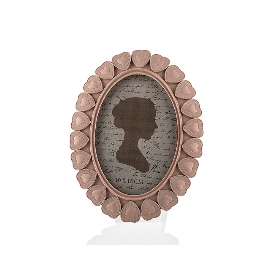 PR30-1038 - Pembe Kalpli Oval Çerçeve 10*15