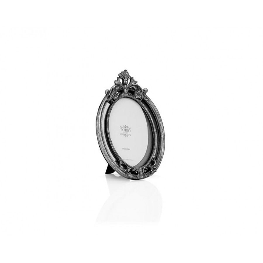 PR32-1044 - Gümüş Taçlı Oval Çerçeve 13*18
