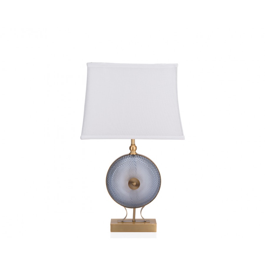 PR35-1005 - Altın Yuvarlak Kristal Şekilli Abajur 38*71