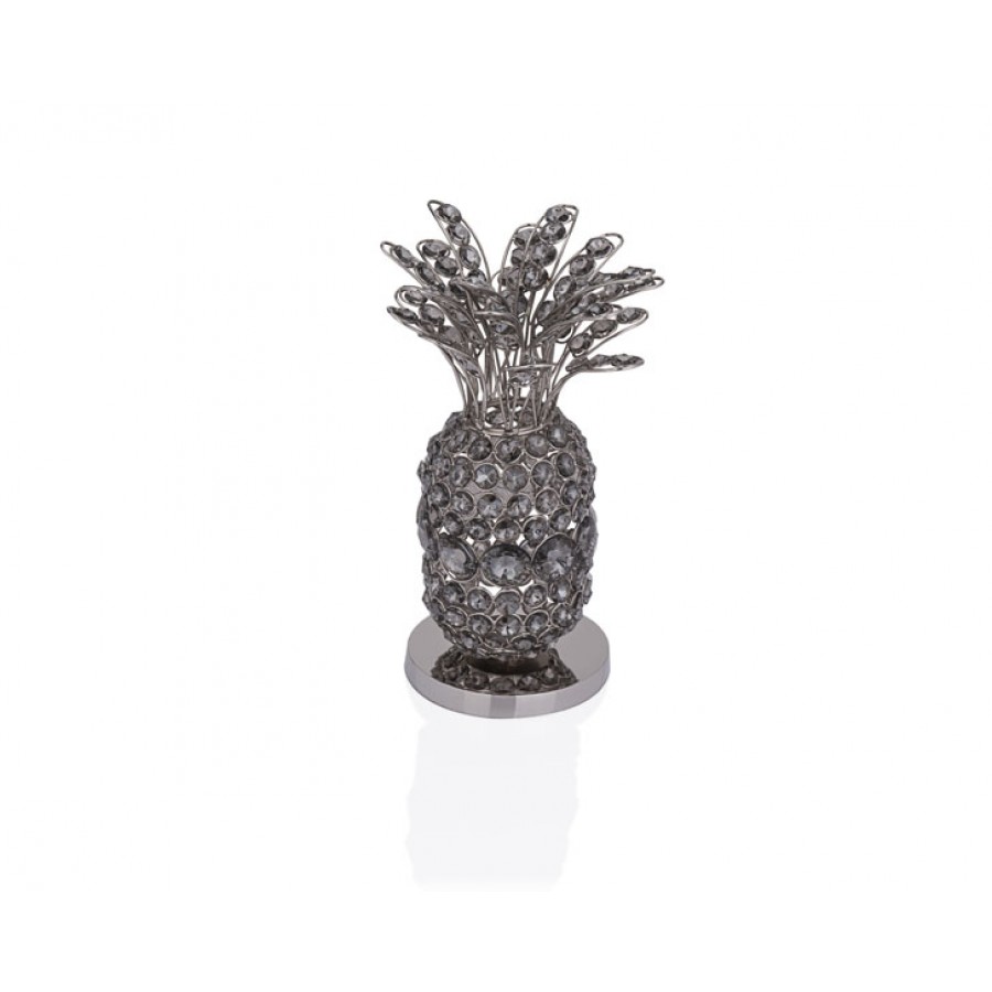 PR37-1025 - Gümüş Füme Kristalli Ananas 13*13*32
