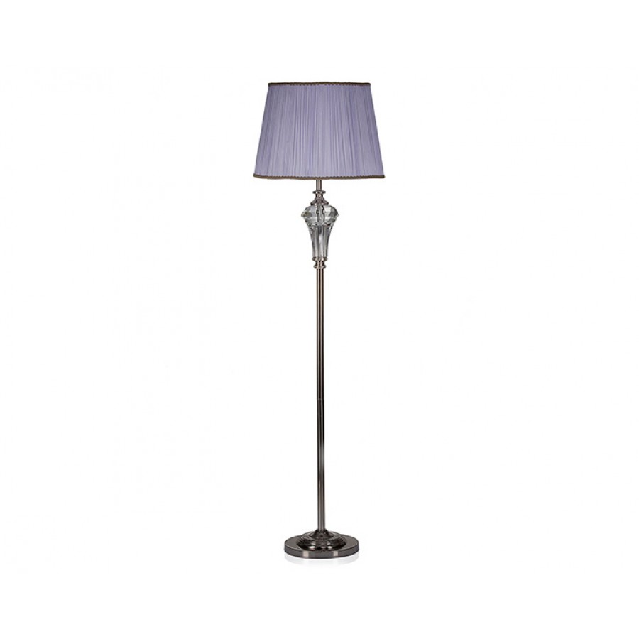 PR57-1029 - Gümüş Ayaklı Kristal Gövde Eflatun Lambader 160*43