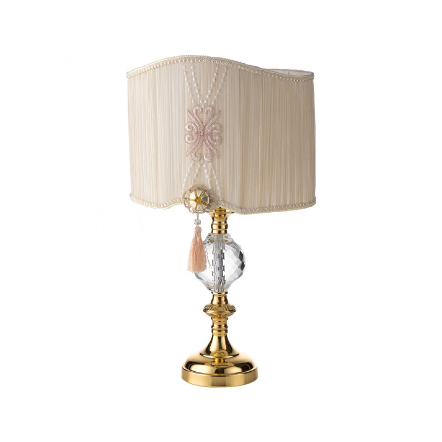 PR57-1036 - Altın Ayaklı Kristal Gövdeli Abajur 61*34