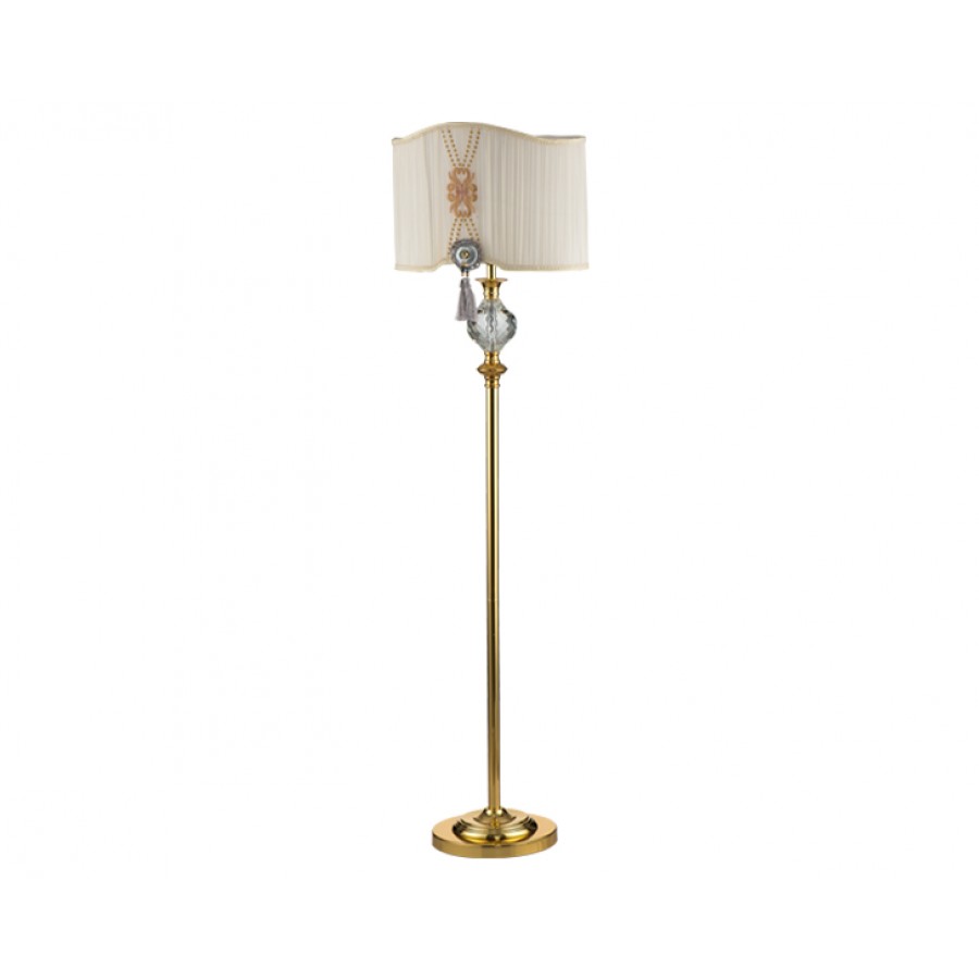 PR57-1037 - Altın Ayaklı Kristal Gövdeli Lambader 163*44