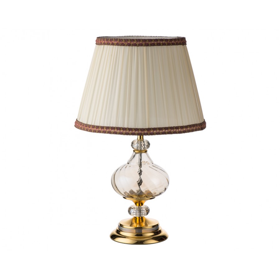 PR57-1038 - Altın Ayaklı Amber Gövdeli Abajur 63*39