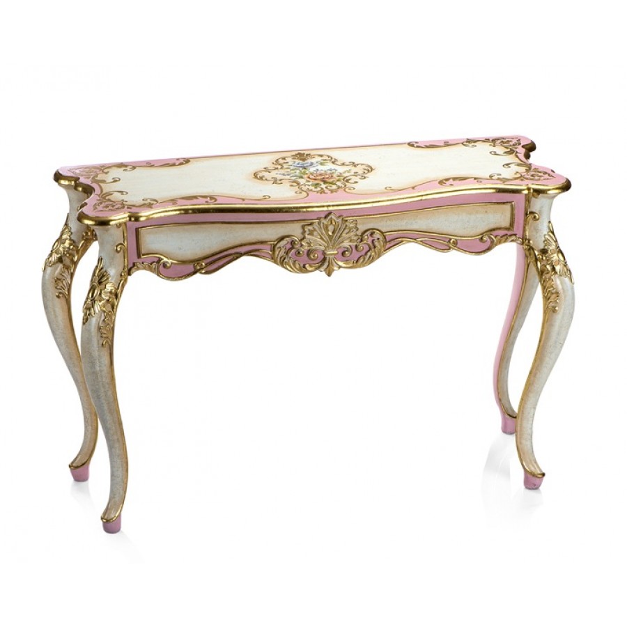 PR58-1036 - Altın-Pembe Çiçek Desenli Dresuar 81*121