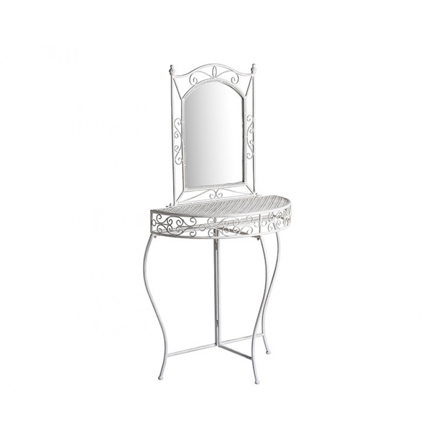 PR63-1022 - Beyaz Eskitme Dresuar+Ayna 77*75