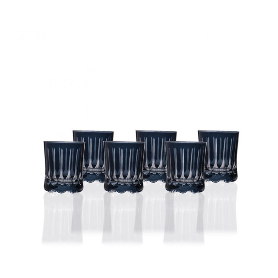 PR66-1161 - KOYU MAVİ KESME VİSKİ BARDAK