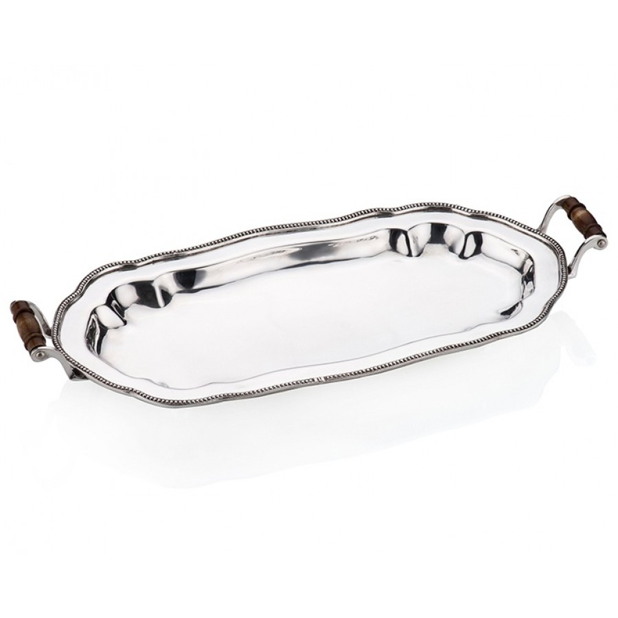PR73-1033 - Gümüş Oval Tepsi 33*17