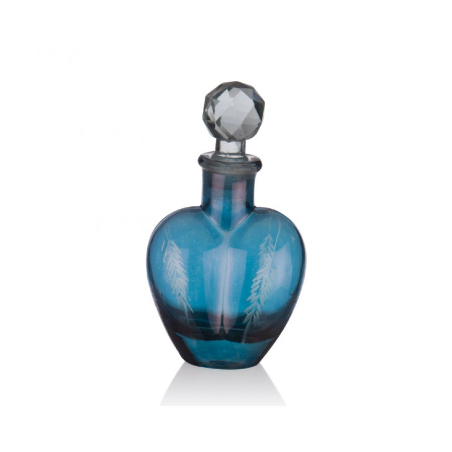 PR77-1032 - Blue Heart Dekoratif Şişe 14x8x4.5 cm