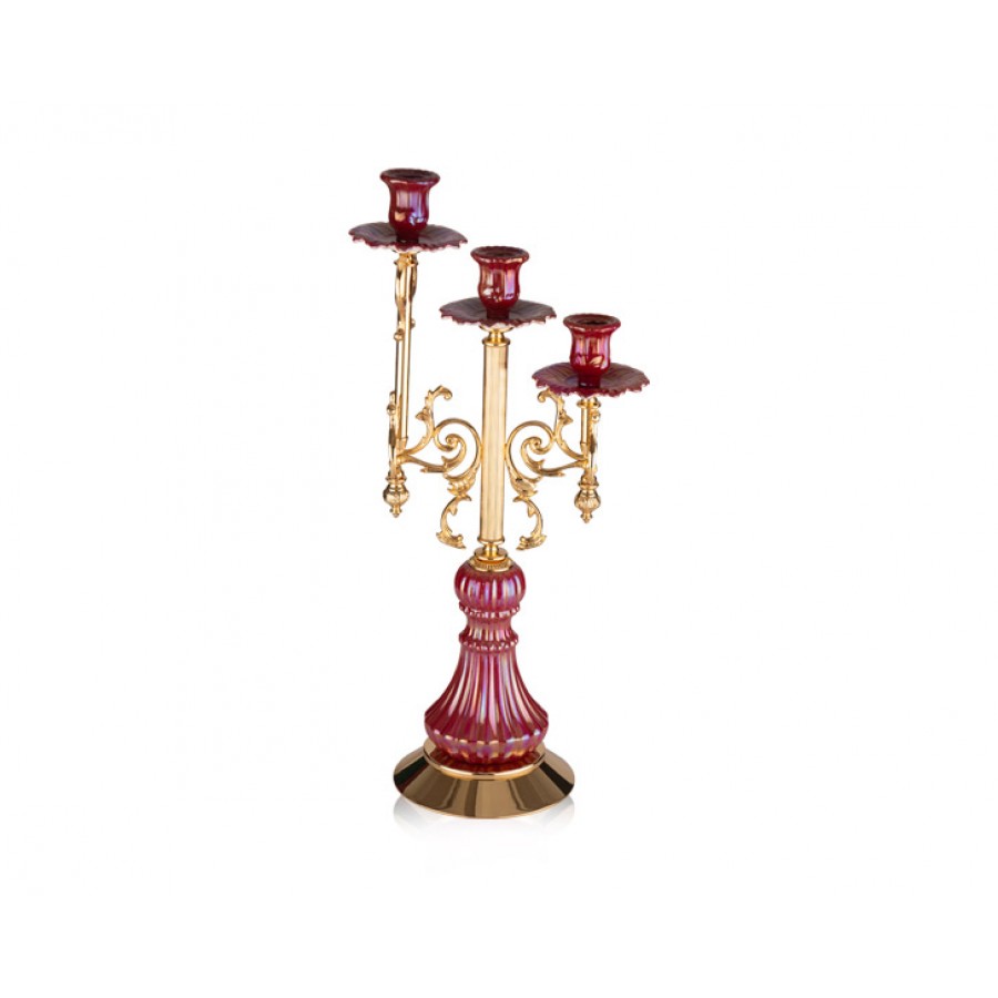 PR87-1013 - Vicenza 3lü Şamdan 26x55cm