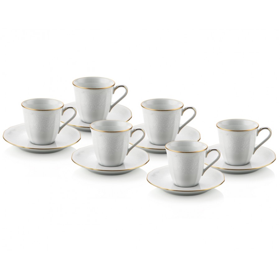 PRN-1660-K - Noritake PRINCESS BOUQUET GOLD Kahve Fincan Takımı