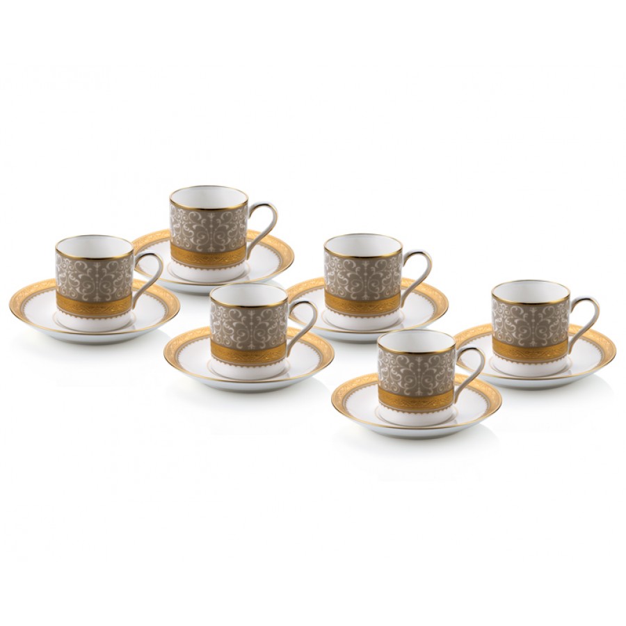 PRN-4874-K - Noritake ODESA GOLD Kahve Fincan Takımı