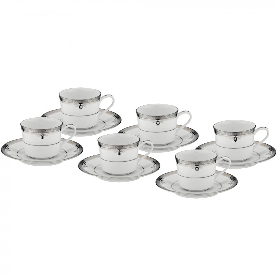 PRN-4347-K - Noritake BUCKINGHAM PLATINUM Kahve Fincan Takımı