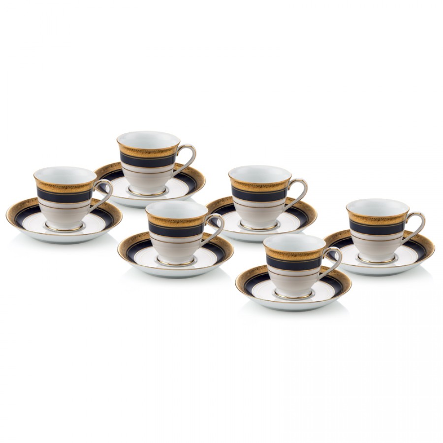 PRN-4171L-K - Noritake CRESTWOOD COBALT GOLD Kahve Fincan Takımı